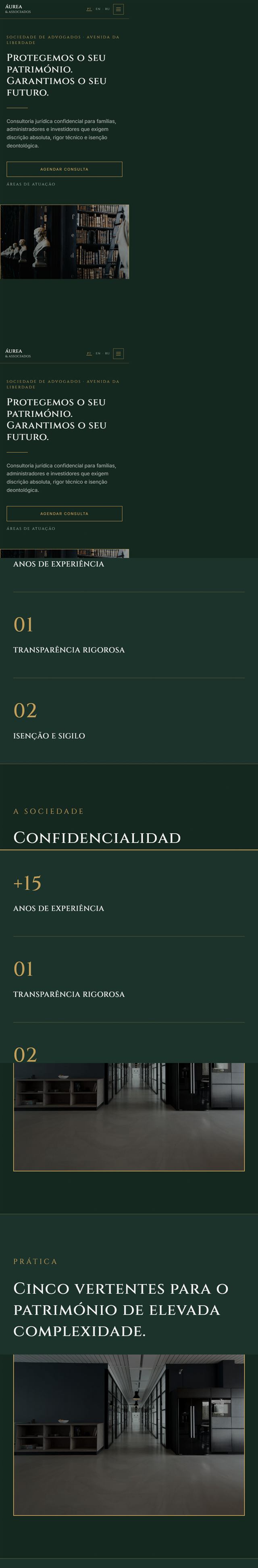 Website premium para sociedade de advogados em Portugal - Stellar Web Studio
